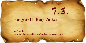Tengerdi Boglárka névjegykártya