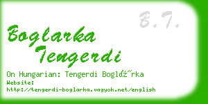 boglarka tengerdi business card